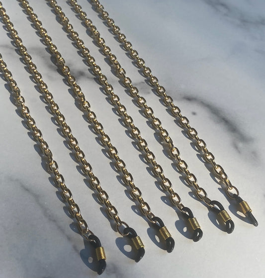Oval Sunglass Chain - Gold