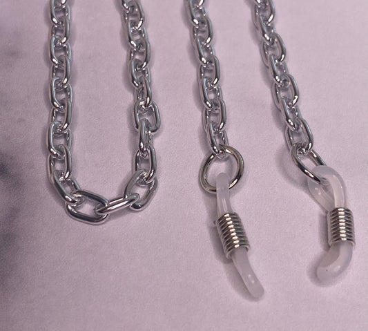 Oval Sunglass Chain - Silver